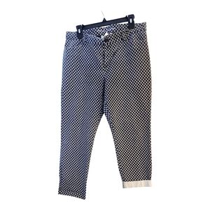 GAP Navy and White Patterned Pants